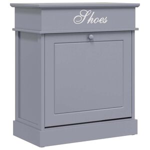 vidaXL Armoire &agrave; chaussures Gris 50 x 28 x 58 cm Bois de Paulownia