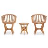 vidaXL Ensemble de bistro de jardin 3 pcs Bois de teck solide