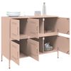 vidaXL Buffet rose 100,5x39x79 cm acier