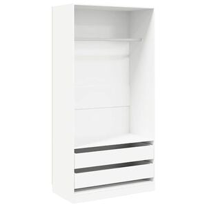 vidaXL Garde-robe Blanc 100x50x200 cm Bois d'ing&eacute;nierie