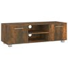 vidaXL Meuble TV ch&ecirc;ne fum&eacute; 110x40x35 cm bois d'ing&eacute;nierie