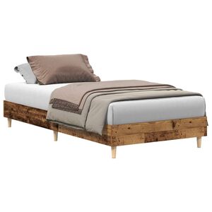 vidaXL Cadre de lit sans matelas vieux bois 75x190 cm bois ing&eacute;nierie