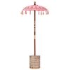 vidaXL Parasol balinais avec base Rose 95 x 95 x 260 cm
