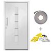 vidaXL Porte d'entr&eacute;e Aluminium et PVC Blanc 100x210 cm