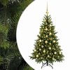 vidaXL Sapin de No&euml;l artificiel avec boules 150 cm 150 LED Blanc chaud