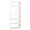 vidaXL Biblioth&egrave;que/S&eacute;parateur de pi&egrave;ce Blanc 80x30x199,5cm Pin massif