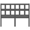 vidaXL Tête de lit Gris 125,5x4x100 cm Bois massif de pin