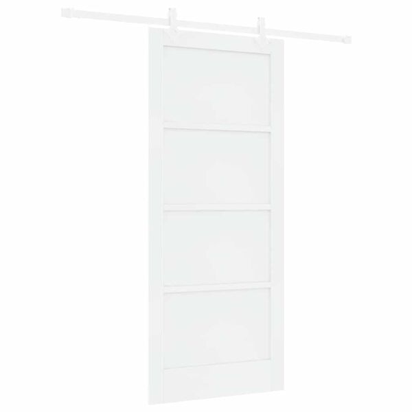 vidaXL Porte coulissante Blanc 86 x 198,5 cm Pin massif