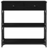 vidaXL Table Console Ch&ecirc;ne noir 75 x 28 x 75 cm