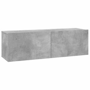 vidaXL Meuble TV Gris b&eacute;ton 100x30x30 cm Bois d&rsquo;ing&eacute;nierie