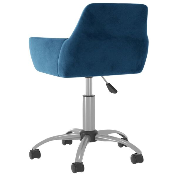 vidaXL Chaise pivotante de salle &agrave; manger Bleu Velours