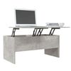 vidaXL Table basse gris b&eacute;ton 102x50,5x46,5 cm bois d'ing&eacute;nierie