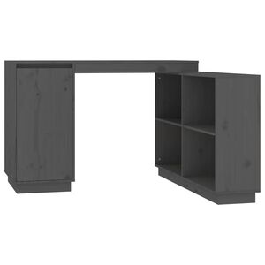 vidaXL Bureau Gris 110x50x75 cm Bois massif de pin