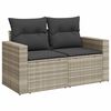 vidaXL Salon de jardin avec coussins 7 pcs gris clair r&eacute;sine tress&eacute;e