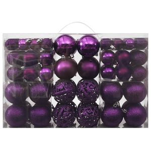 vidaXL Ensemble de boules de No&euml;l 100 pcs Violet