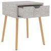 vidaXL Table de chevet Gris béton 40x40x56 cm Bois d'ingénierie