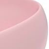 vidaXL Lavabo rond de luxe Rose mat 40x15 cm C&eacute;ramique