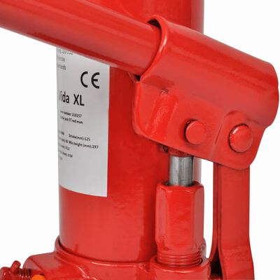 vidaXL Cric hydraulique à bouteille 5 tonnes rouge pour voiture