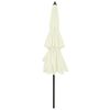 vidaXL Parasol de jardin à 3 niveaux avec mât en aluminium sable 3 m