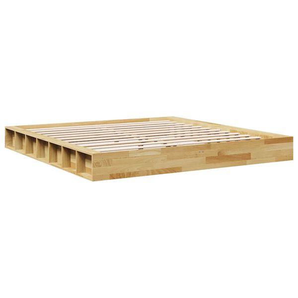 vidaXL Cadre de lit sans matelas 180x200 cm bois massif de chêne