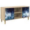 vidaXL Meuble TV RAALTE 102 x 33 x 50 cm Sonoma Bois d'ing&eacute;nierie