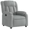 vidaXL Fauteuil inclinable en tissu gris clair
