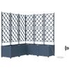 vidaXL Cache-pot de jardin Gris 40 x 40 x 125,5 cm Plastique