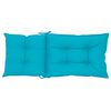 vidaXL Coussins de chaise de jardin &agrave; dossier haut lot de 2 turquoise
