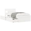 vidaXL Cadre de lit sans matelas blanc 90x200 cm bois de pin massif