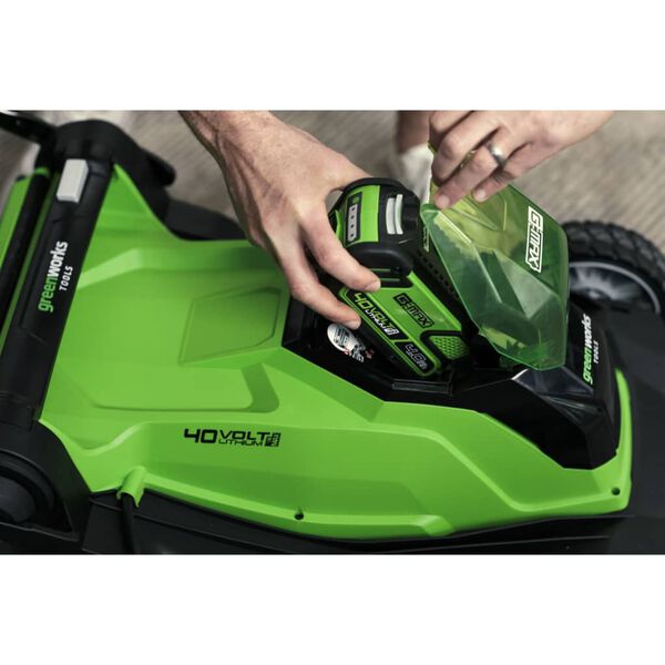 Greenworks Kit de tondeuse &agrave; gazon 2 en 1 40 V 41 cm
