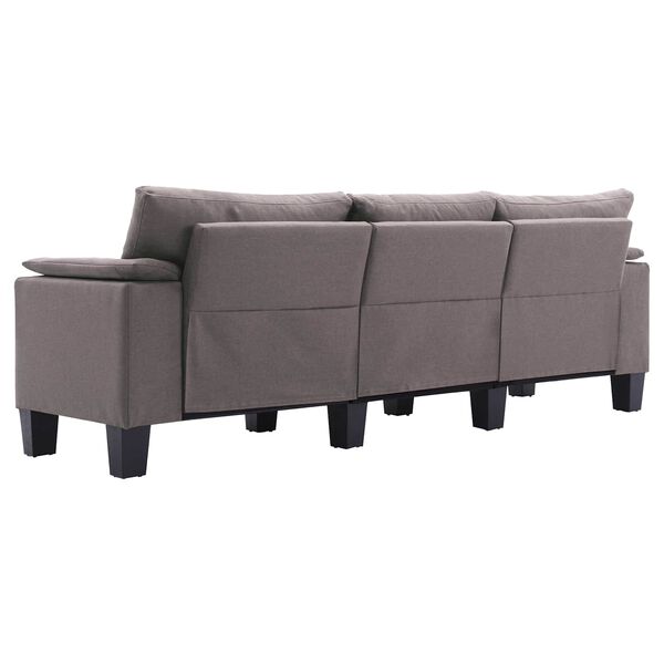 vidaXL Canap&eacute; Taupe 3 places tissu