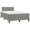 vidaXL Sommier &agrave; lattes de lit et matelas Gris clair 120x200cm Velours