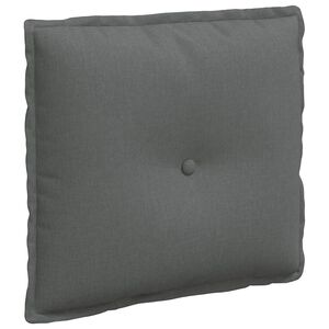 vidaXL Coussin de Dos Gris fonc&eacute; 50 x 19 x 45 cm tissu