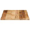 vidaXL Dessus de table bord vivant 80x80x2,5 cm bois de manguier brut