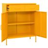 vidaXL Armoire de rangement Jaune moutarde 80x35x101,5 cm Acier