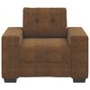 vidaXL | Fauteuil | avec coussin Marron Faux cuir et bois