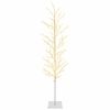 vidaXL Petit sapin de No&euml;l bouleau Blanc 20 x 20 x 180 cm Acier