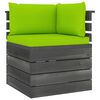 vidaXL Salon palette de jardin 3 pcs avec coussins Bois de pin massif