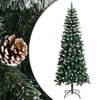 vidaXL Sapin de No&euml;l artificiel avec support Vert 210 cm PVC