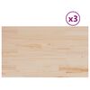 vidaXL Dessus de table 3 pcs 80x47x2,5cm rectangulaire bois pin massif