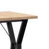 vidaXL Table à manger cadre en Y 60x60x75,5cm bois de pin massif acier