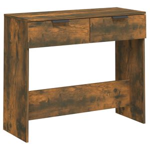 vidaXL Table console Ch&ecirc;ne fum&eacute; 90x36x75 cm Bois d'ing&eacute;nierie