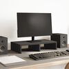 vidaXL Support de moniteur noir 50x27x10 cm bois d'ing&eacute;nierie