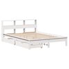 vidaXL Lit bibliothèque sans matelas blanc 150x200 cm bois pin massif