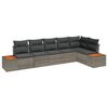 vidaXL Ensemble de canap&eacute; de jardin 6 pc Gris Poly rotin