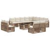 vidaXL Ensemble de canap&eacute; de jardin 13 pc Beige et blanc cr&egrave;me