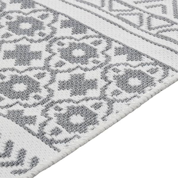 vidaXL Tapis Gris et blanc 120x180 cm Coton