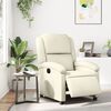 vidaXL Fauteuil inclinable &eacute;lectrique Cr&egrave;me Similicuir