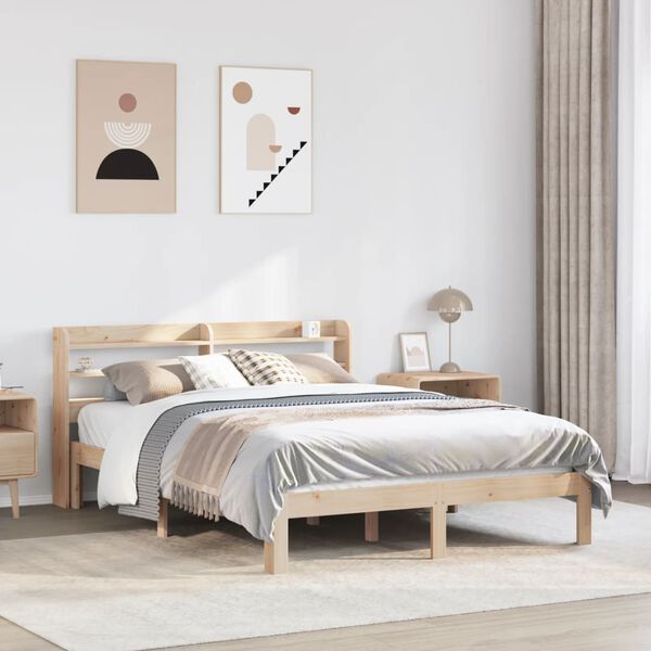 vidaXL Cadre de lit et t&ecirc;te de lit sans matelas 135x190 cm
