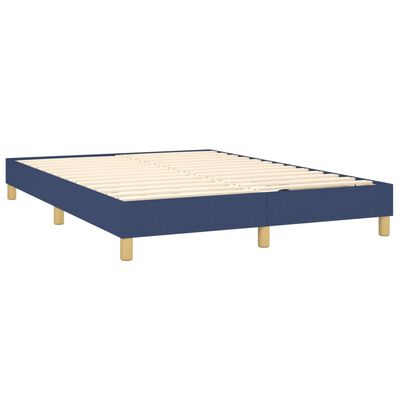 vidaXL Cadre de lit Bleu 140x190 cm Tissu